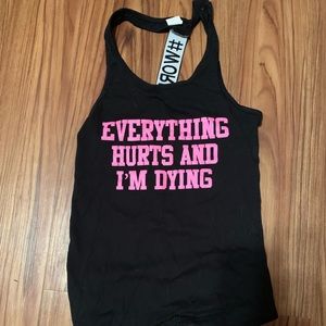 Black workout tank